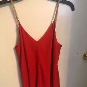 NWT Red Express Top w/Gold straps - Small